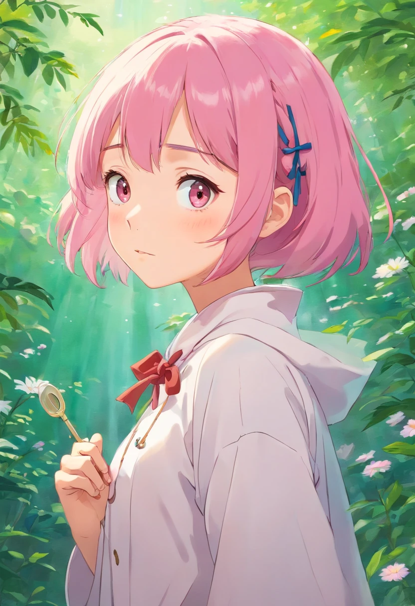 Anime like shikimori, pink hair, girl, super cute