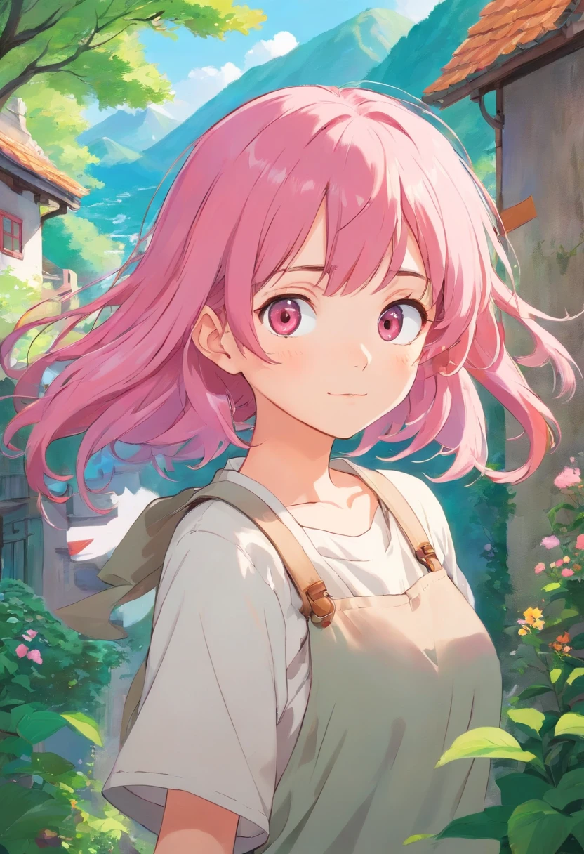 Anime like shikimori, pink hair, girl, super cute