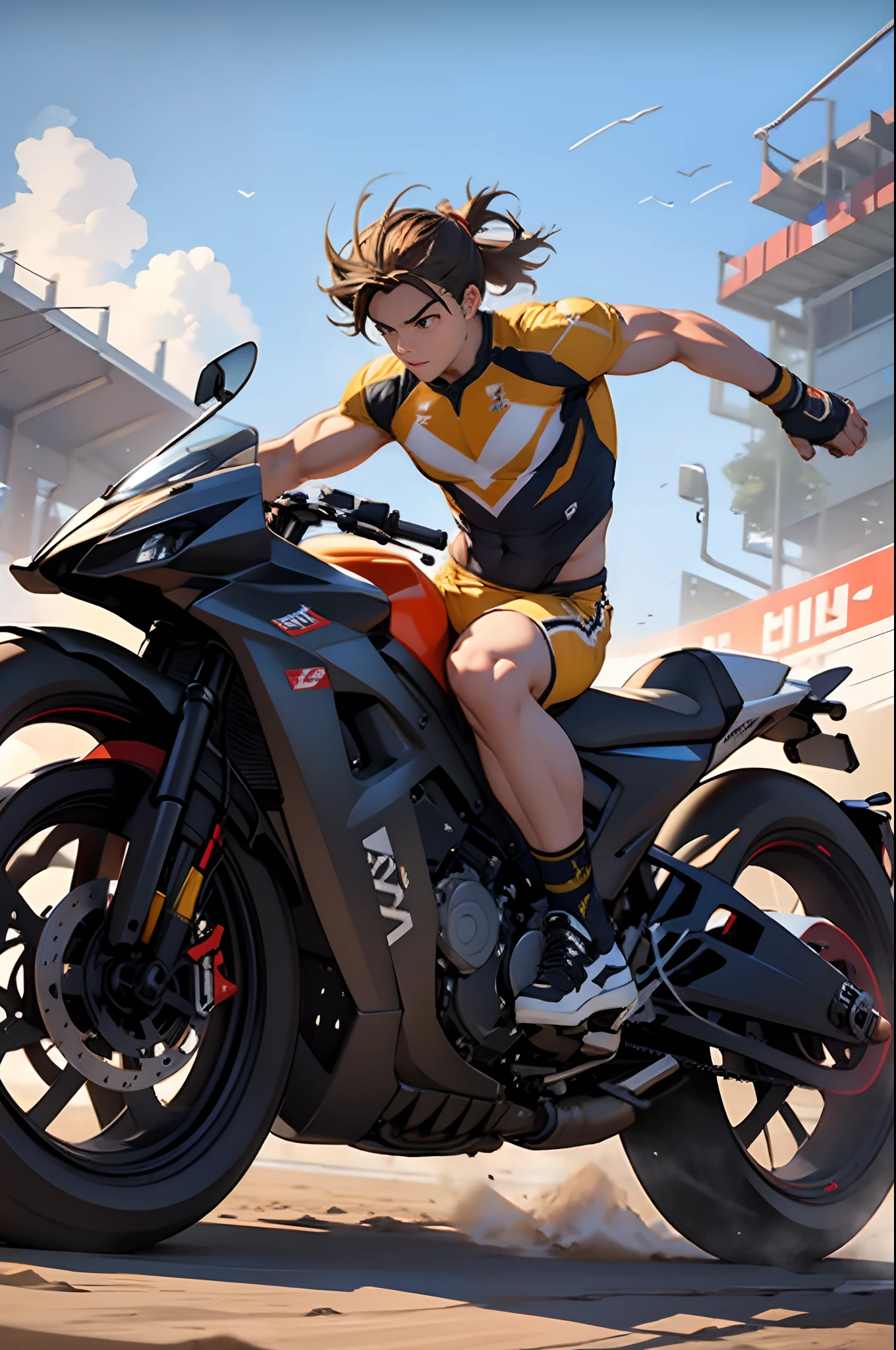 1 Athlete,Arena,Instant sprint,anatomy correct,The composition is reasonable,tmasterpiece,high qulity,16k,UHD resolution