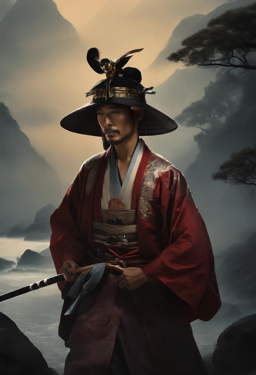 Um Samurai virtuoso, perdido no tempo em um mundo de desordem; where principles, Values and good customs no longer exist and are no longer honors. sad and lonely, Living by Your Moral Code, He follows the walk with his shoulders girded in a deep spiritual depression
