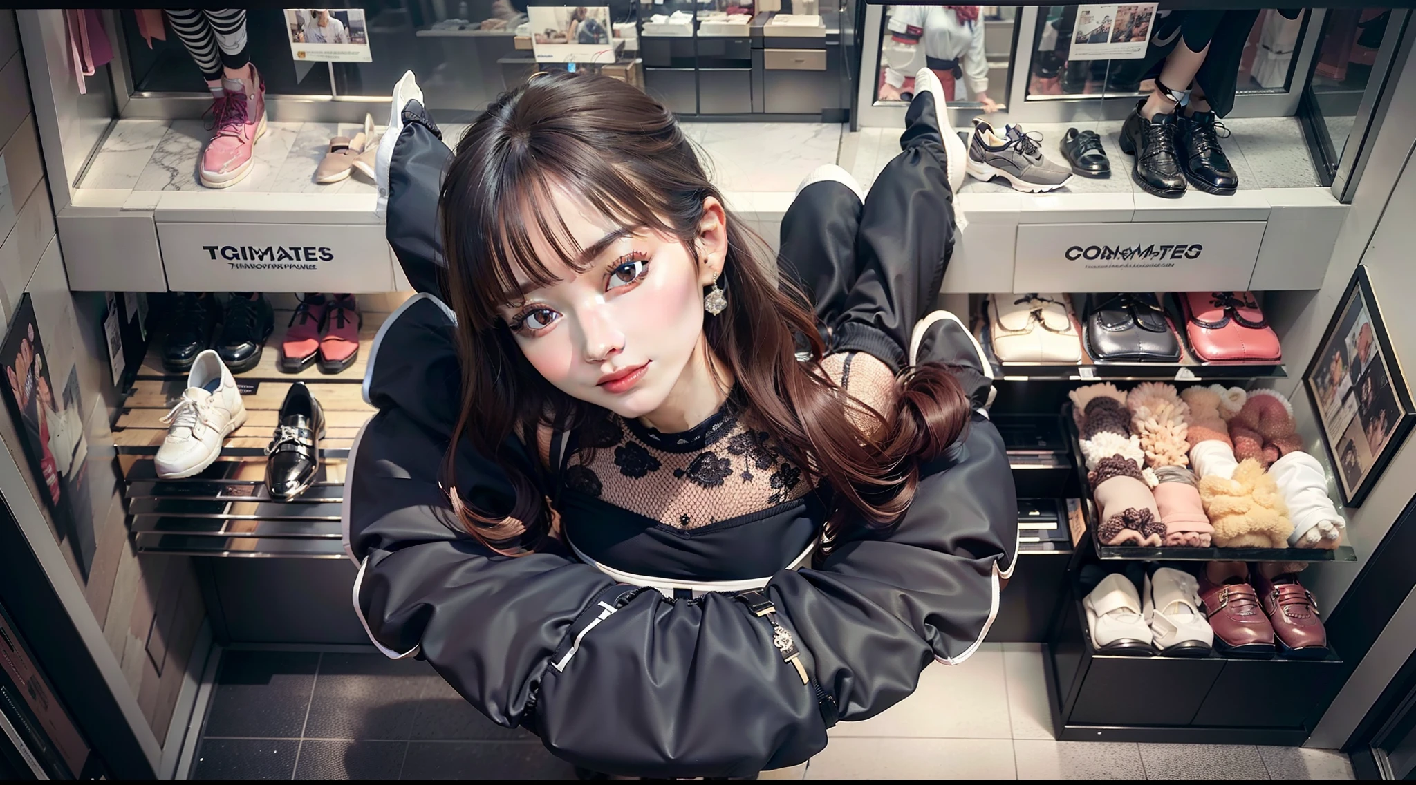 ((tmasterpiece, best qualityer)), Beauty department stores, Internal parts, Shopping, insideview, top views, Aerial view of the store, looking from above, View the security camera from above, garments & Accessories, Wide scene, dian, Inside the, jaket, Shopping, jewely, Camisa, Slacks, Footwear, dian, Shopping, shelve, The shirt, Slacks, Footwear, Accessories, shopping mall, Shopping, luxury fashion, in magnificent shopping mall, lifestyle, Complas Fund, In shopping, Mall, photo for a store，Lots of beauties