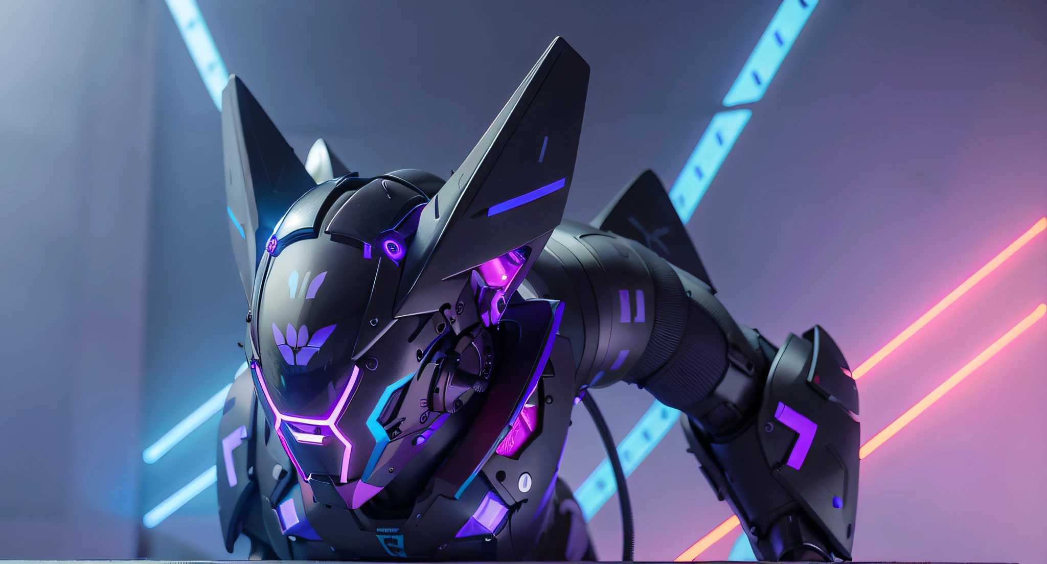 MALE. MAN. MAN. MALE..wings leds, divine paradise. neon blue and Purple butterfly wings leds. heavenly illumination. God. Holy robotic. levitating. Position of god. Deitado na cama. strong, robust and masculine body. fat arms. Position of divinity. Floating. divine statue, pedestal, holy pedestal. levitating. masterpiece, best quality, a close up of a futuristic looking cyborg man with a fantastic cyber helmet head with blue and Purple triangle led lights and a halo, full body, dancing. dance. synthwave ballad. silver pants. wearing a blue and Purple techwear jacket, white church in background. jump, full body, robotic legs. divine statue, pedestal, holy pedestal. neon blue and Purple butterfly wings leds. MASCULINE. MALE MASCULINE. Boy Muscular