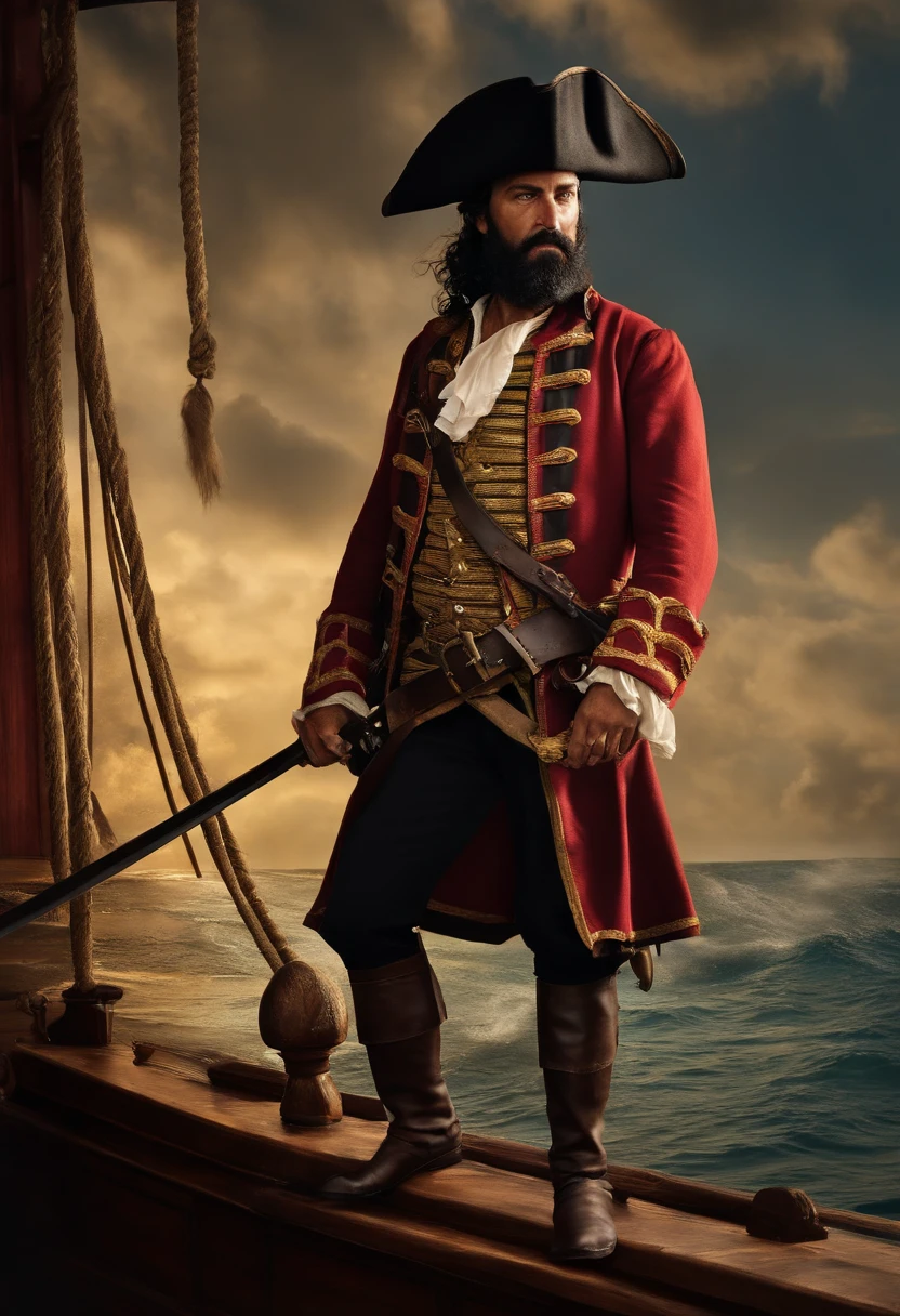 Blackbeard, also known as Edward Teach, was a fearsome pirate from the Golden Age of Piracy