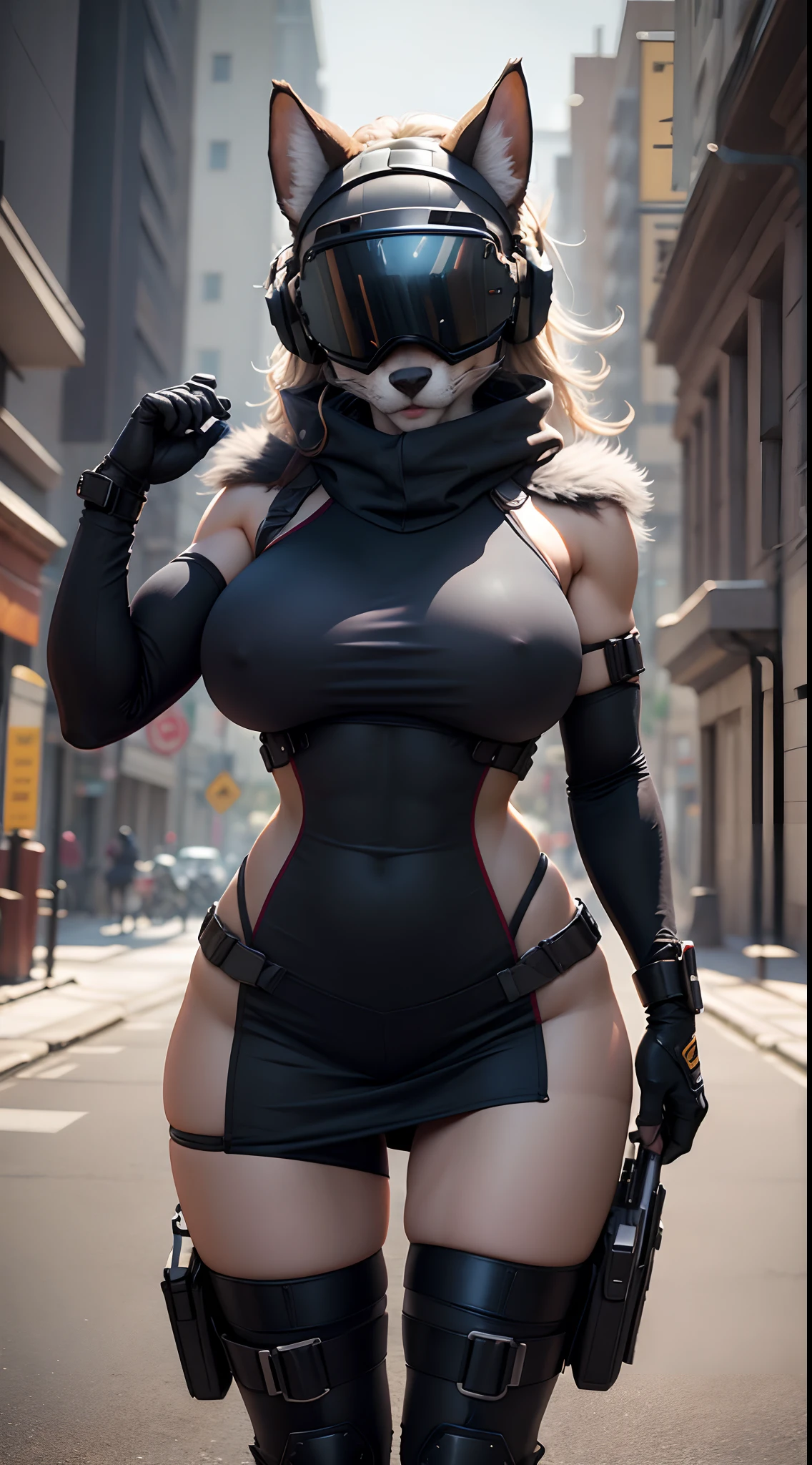 Best Sexy Big Breasts Body Athletic Balaclava Military Helmet Virtual Reality Glasses Gamer Headset NSFW furry