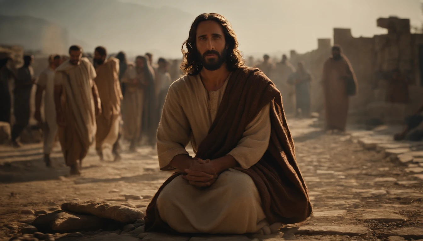 Jesus Christ in capernaum with the disciples