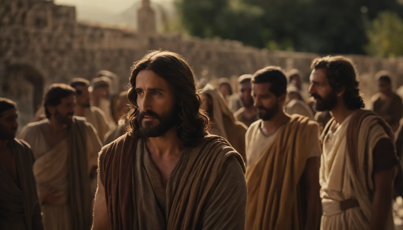 Jesus Christ in capernaum with the disciples