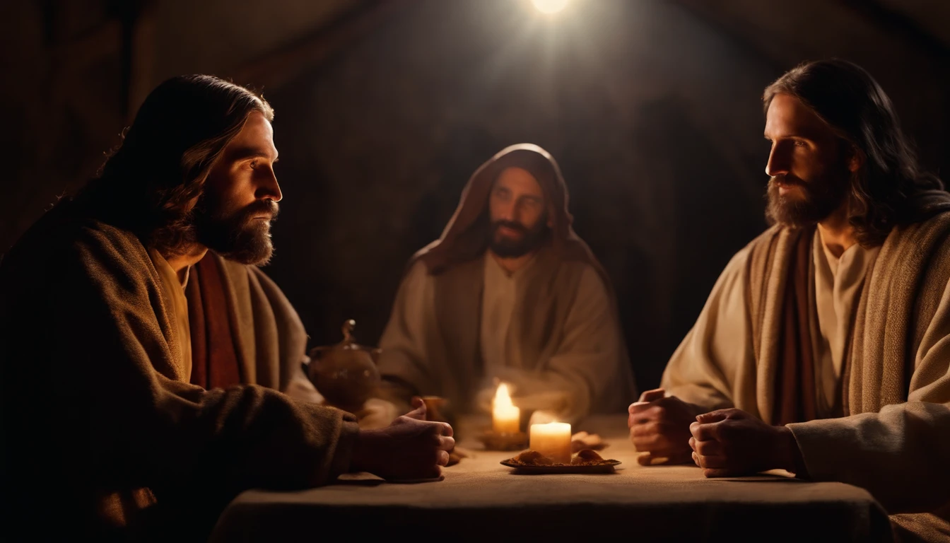 Jesus Christ with the disciples of Emmaus
