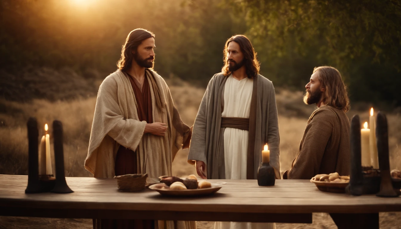 Jesus Christ with the disciples of Emmaus
