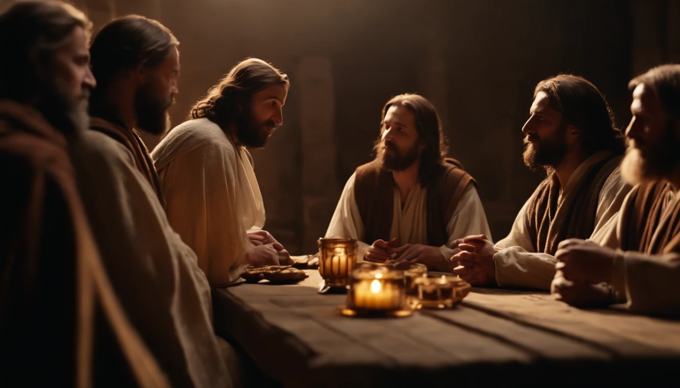 Jesus Christ with the disciples of Emmaus