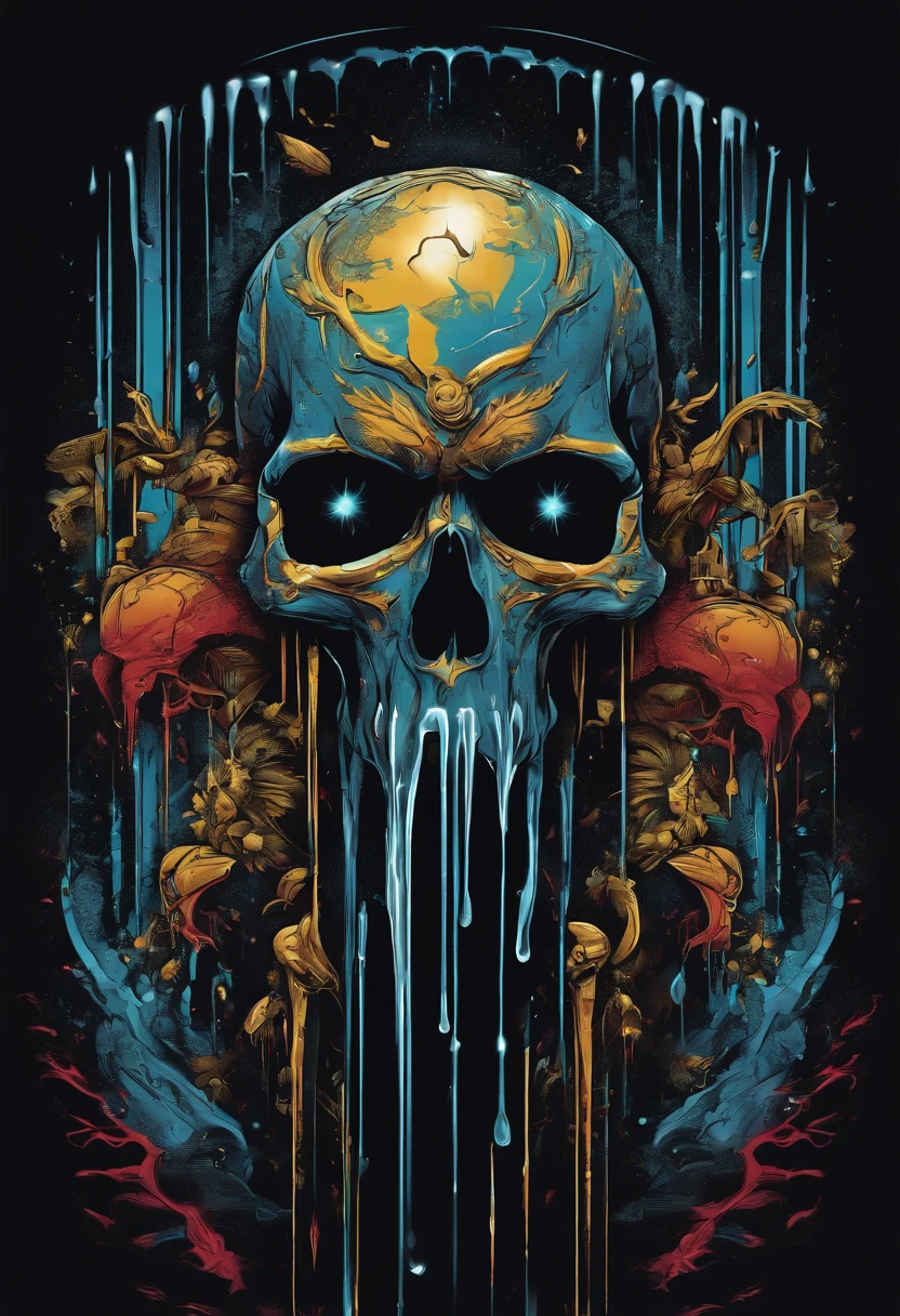 video game vector graphic Dripping, incredibly high
details, 16k, t-shirt design, incredibly Brillant dripping
high details --v