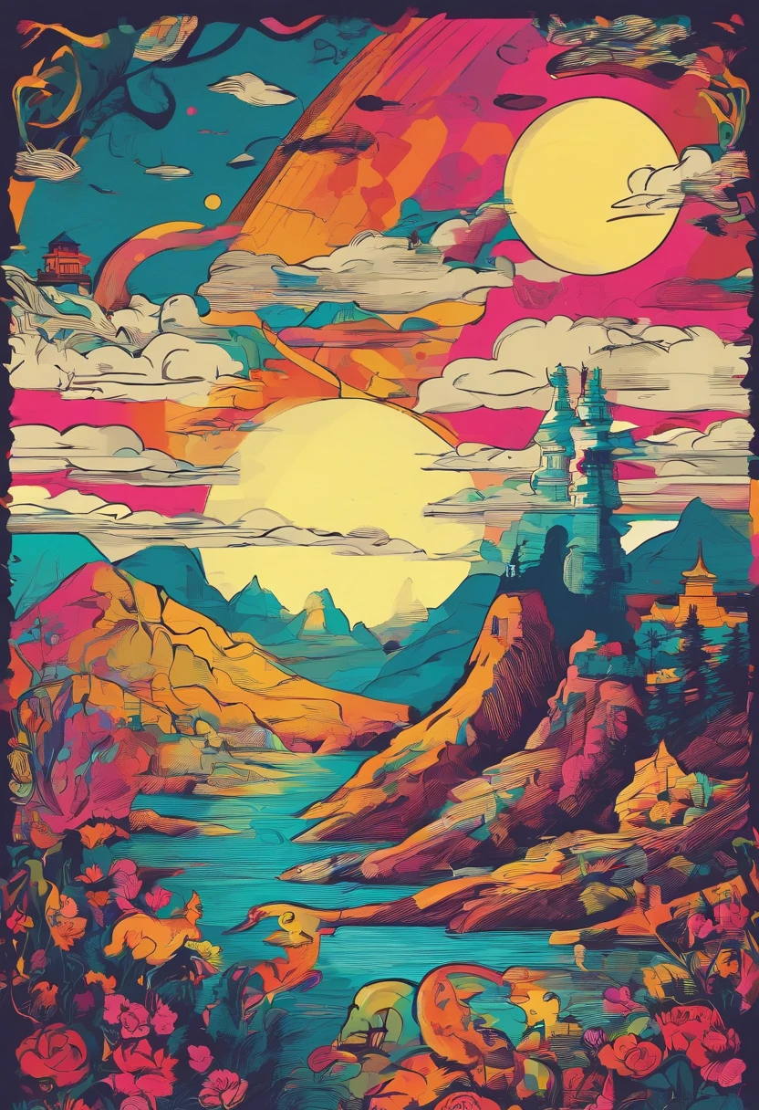 （Tang Feng），（A cliff illuminated by a huge full moon），Ultra-long-range viewing angle，No Man，scenecy，best qualtiy，the detail