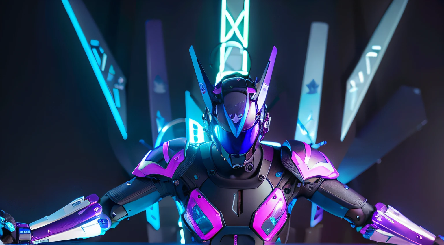MALE. MAN. MAN. MALE..wings leds, divine paradise. neon blue and Purple butterfly wings leds. heavenly illumination. God. Holy robotic. levitating. Position of god. Deitado na cama. strong, robust and masculine body. fat arms. Position of divinity. Floating. divine statue, pedestal, holy pedestal. levitating. masterpiece, best quality, a close up of a futuristic looking cyborg man with a fantastic cyber helmet head with blue and Purple triangle led lights and a halo, full body, dancing. dance. synthwave ballad. silver pants. wearing a blue and Purple techwear jacket, white church in background. jump, full body, robotic legs. divine statue, pedestal, holy pedestal. neon blue and Purple butterfly wings leds. MASCULINE. MALE MASCULINE. Boy Muscular