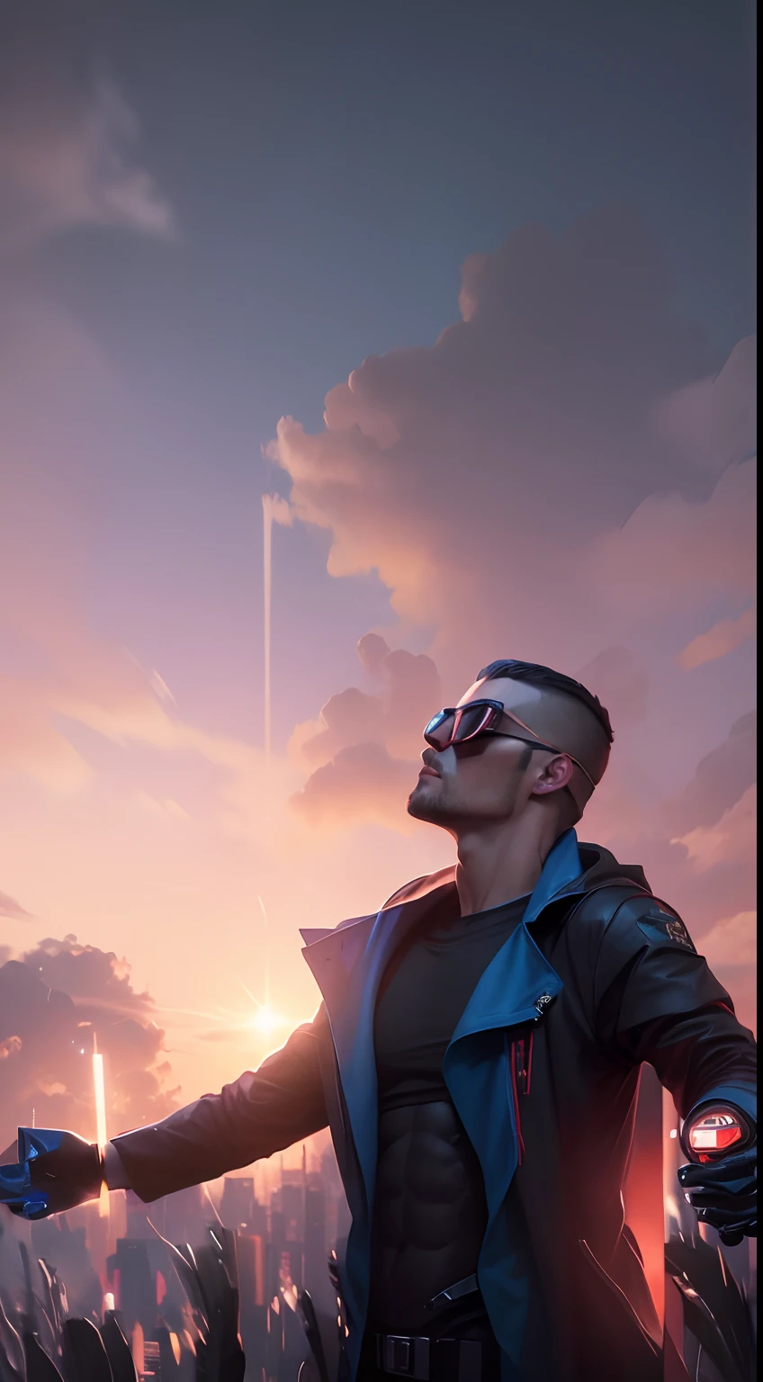 Change baground Cyberpunk, handsome boyl,realastic face.8k