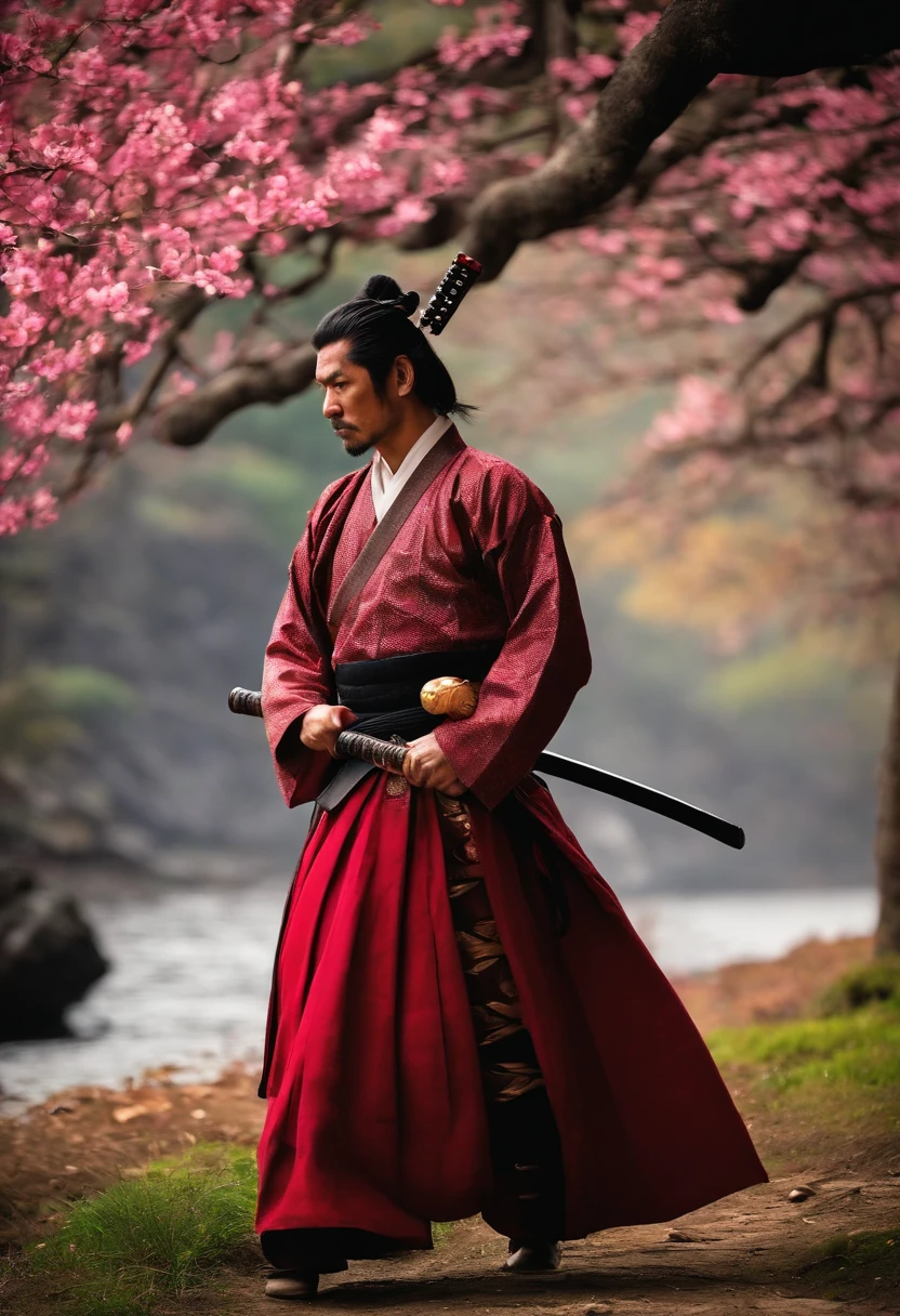 Um Samurai virtuoso, perdido no tempo em um mundo de desordem; where principles, Values and good customs no longer exist and are no longer honors. sad and lonely, Living by Your Moral Code, He follows the walk with his shoulders girded in a deep spiritual depression