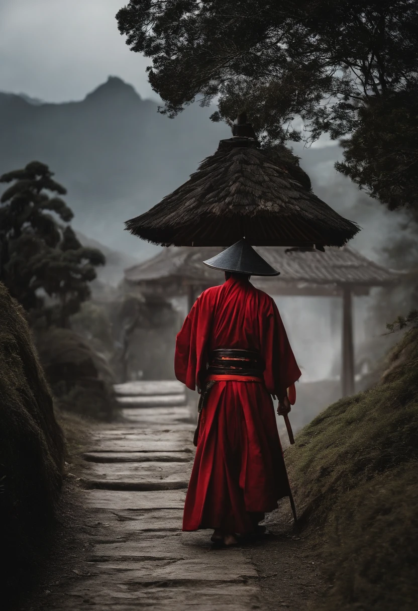 Um Samurai virtuoso, perdido no tempo em um mundo de desordem; where principles, Values and good customs no longer exist and are no longer honors. sad and lonely, Living by Your Moral Code, He follows the walk with his shoulders girded in a deep spiritual depression