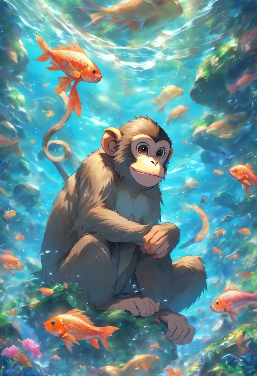 monkey with the body of a fish