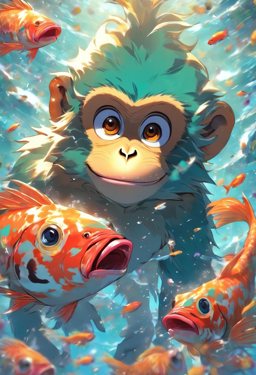 monkey with the body of a fish
