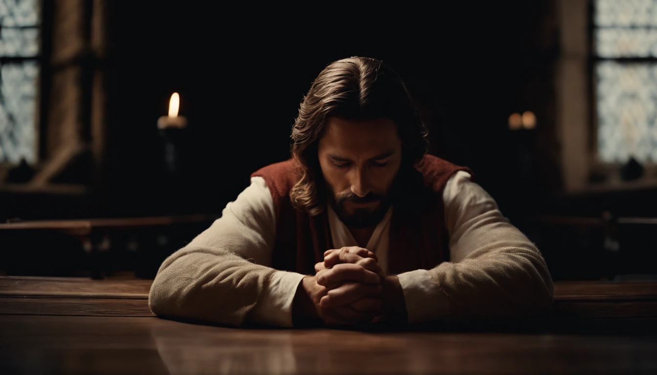 Jesus Christ praying