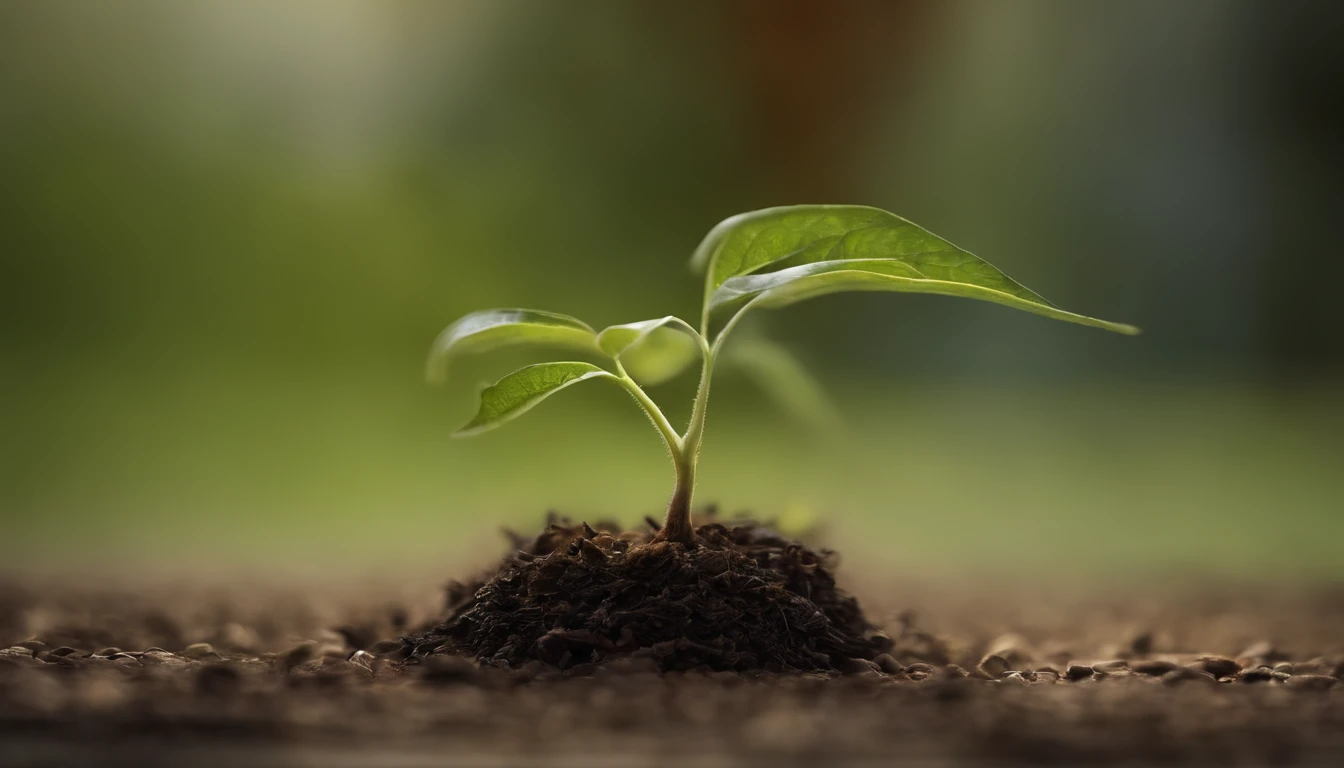 A plant growing from a seed, emphasizing creation according to species.
