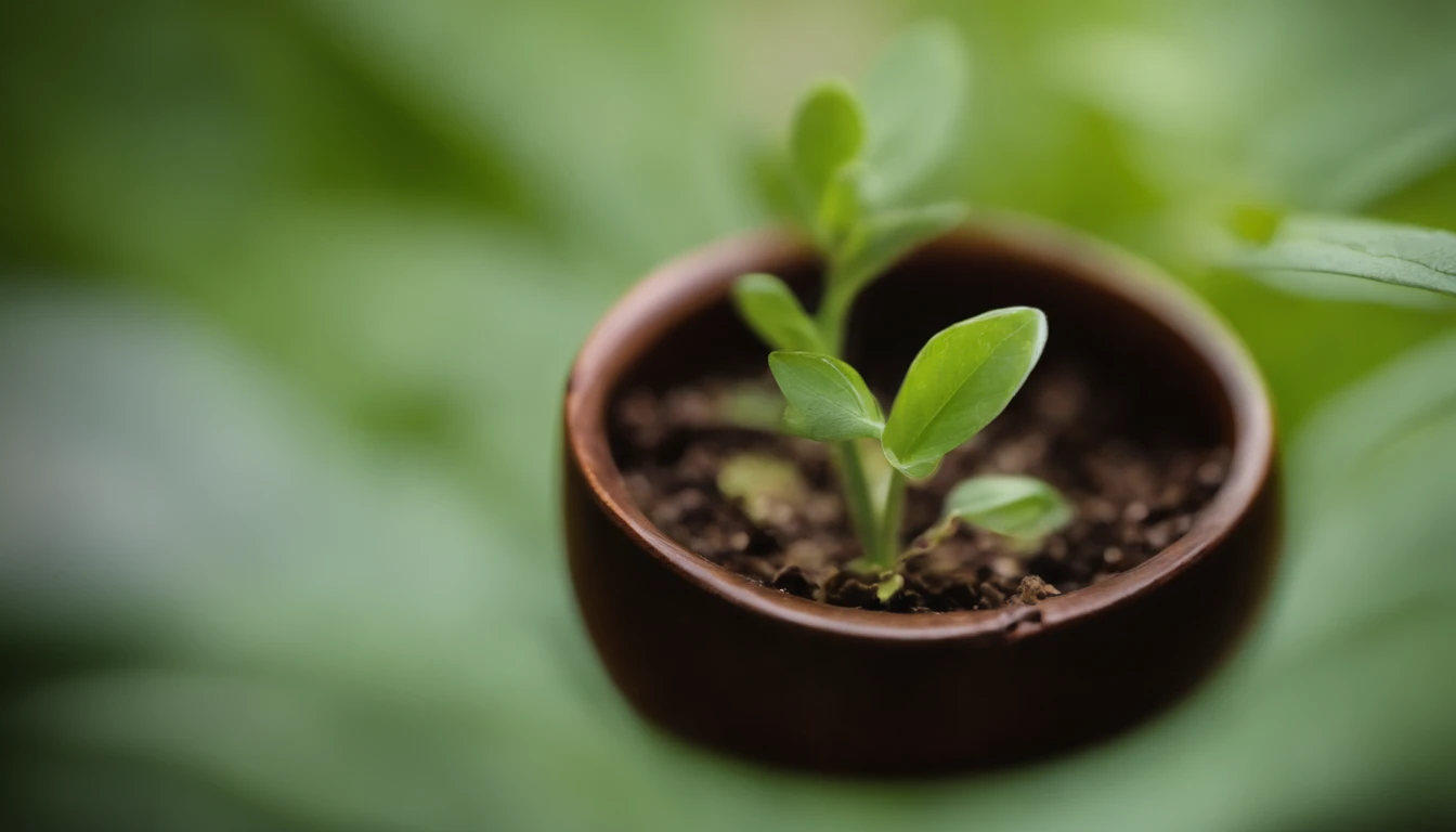 A plant growing from a seed, emphasizing creation according to species.