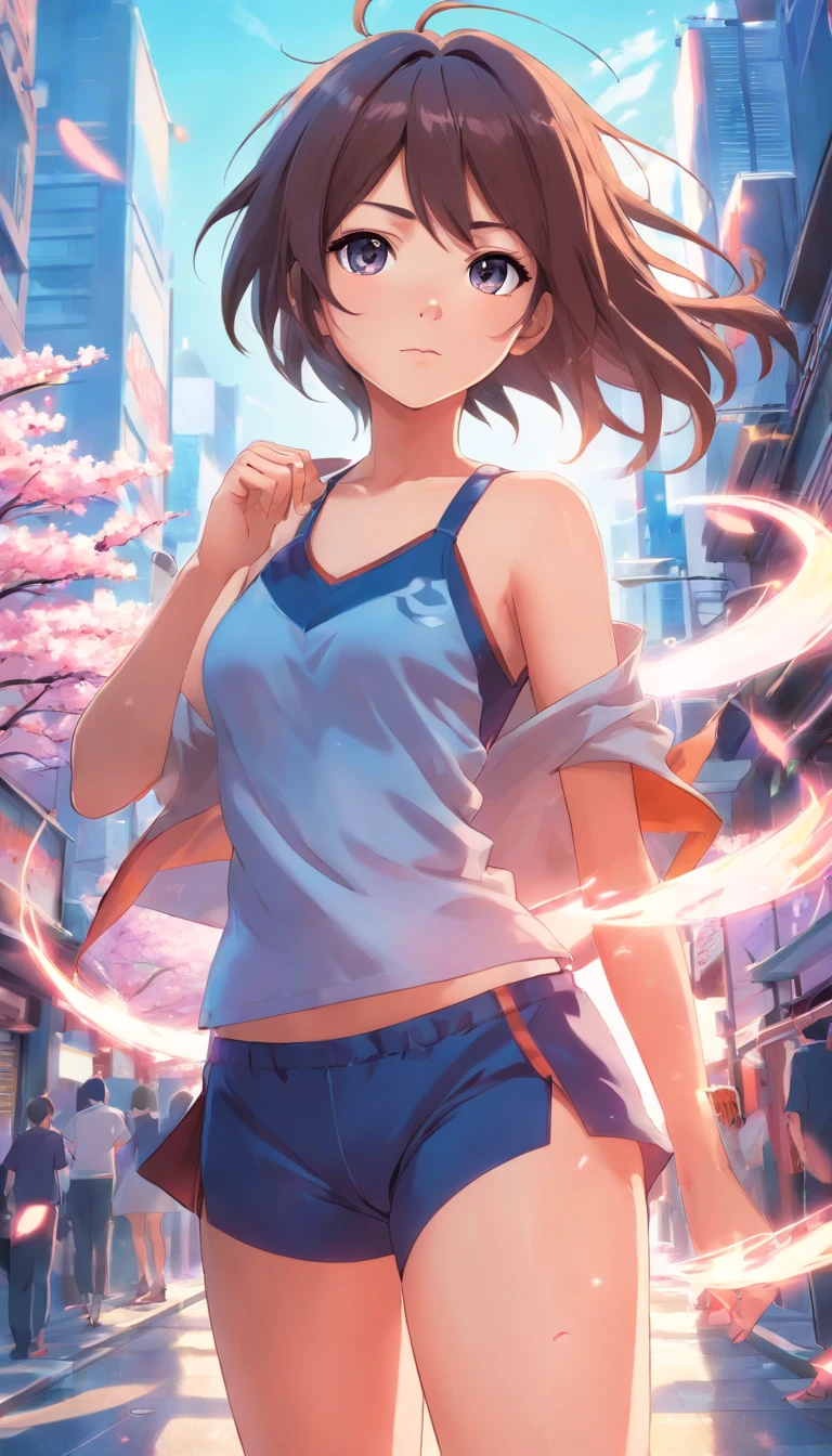 Mulher sakura naruto,shurikens, pose sexy, Modelo IG | Artgerm, anime vibes, olhar sexy, roupa sexy, roupa muito sexy, 8k)), loira, barbie doll in panties and bra, cosplay glamouroso, gatinha jovem bonita, Inspirado em anime