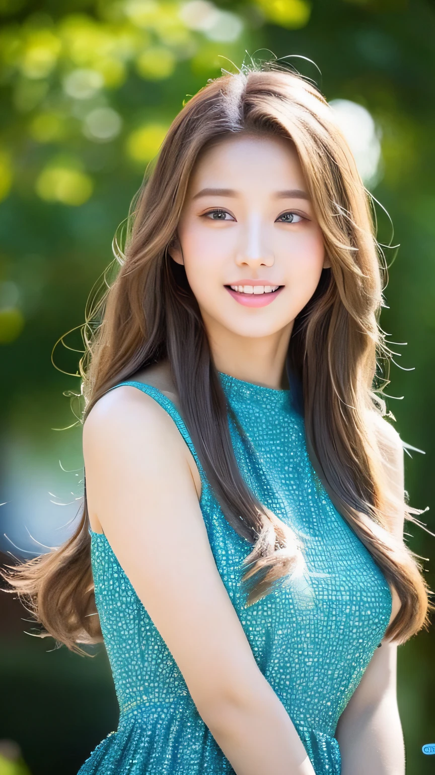 A girl with luxurious, long blond hair, which seem to smoothly descend down her back, creating a sophisticated and feminine look. They are soft to the touch and sparkle with multi-colored highlights when exposed to sunlight.
An important element of her image is a blue dress, which emphasizes her grace and gives her lightness. The dress envelops her figure, giving the impression of a nymph flying in the wind.
Her eyes, Deep and mysterious, as if they reflect all the endless blue of the sky. They are decorated with long, black eyelashes, giving her look intrigue and magic.
A radiant smile always accompanies her face, bringing warmth and joy to everyone around. She personifies natural attractiveness and warm kindness.
This girl is a real source of inspiration, preferring an active lifestyle and nature walks. It radiates tranquility and harmony, As if nature itself.