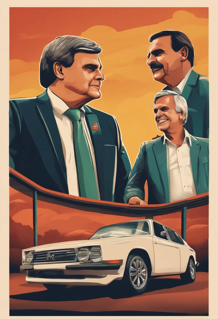 /imagine prompt: color photo of "Youtuber Super Xandão vs Jair Bolsonaro and Luis Inácio Lula da Silva"
Youtuber Super Xandão, with his larger-than-life personality, stands confidently between Jair Bolsonaro and Luis Inácio Lula da Silva, two prominent figures in Brazilian politics. The photo captures the intense atmosphere as these three individuals come face to face, representing different ideologies and contrasting visions for the country. Super Xandão's energy is palpable, his expression showcasing a mix of determination and curiosity. Bolsonaro exudes a strong presence, his stern gaze reflecting his firm beliefs, while Lula's warm smile reveals his charismatic nature. The camera used for this shot is a professional-grade model, capturing every detail with precision and clarity. The specific lens chosen allows for a shallow depth of field, emphasizing the focal point of the image - the interaction between Super Xandão, Bolsonaro, and Lula. The color film type selected enhances the richness of the colors, from Super Xandão's vibrant attire to the subtle nuances in the expressions of the political figures. This photo is an unlikely collaboration between Super Xandão, known for his entertaining YouTube content, and a group of renowned directors, cinematographers, photographers, and fashion designers. Their distinct styles and perspectives create a mesmerizing juxtaposition, capturing the clash of personalities and ideologies in a visually captivating manner. —c 10 —ar 2:3