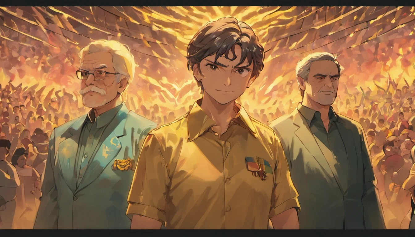 /imagine prompt: Foto colorida de "Youtuber Super Xandão vs Jair Bolsonaro and Luis Inácio Lula da Silva"
Youtuber Super Xandão, com sua personalidade maior do que a vida, is confident between Jair Bolsonaro and Luis Inácio Lula da Silva, Two prominent figures in Brazilian politics. The photo captures the intense atmosphere as these three individuals come face to face, representing different ideologies and contrasting visions for the country. The energy of Super Xandão is palpable, His expression shows a mixture of determination and curiosity. Bolsonaro exudes strong presence, his stern gaze reflecting his firm beliefs, while Lula's warm smile reveals his charismatic nature. The camera used for this photo is a professional-grade model, capturing every detail with precision and clarity. The specific lens chosen allows for a shallow depth of field, emphasizing the focal point of the image - the interaction between Super Xandão, bolsonaro, e Lula. O tipo de filme colorido selecionado aumenta a riqueza das cores, from the vibrant costume of Super Xandão to the subtle nuances in the expressions of political figures. This photo is an unlikely collaboration between Super Xandão, known for its fun content on YouTube, e um grupo de diretores renomados, Cineastas, photographers, e estilistas. Their distinctive styles and perspectives create a mesmerizing juxtaposition, captar o choque de personalidades e ideologias de forma visualmente cativante. —c 10 —ar 2:3