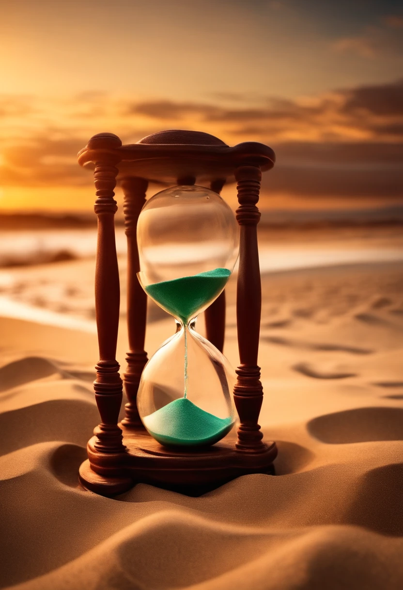 Imagine an hourglass with slowly flowing sand, symbolizing the end of time.