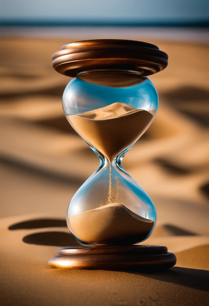 Imagine an hourglass with slowly flowing sand, symbolizing the end of time.