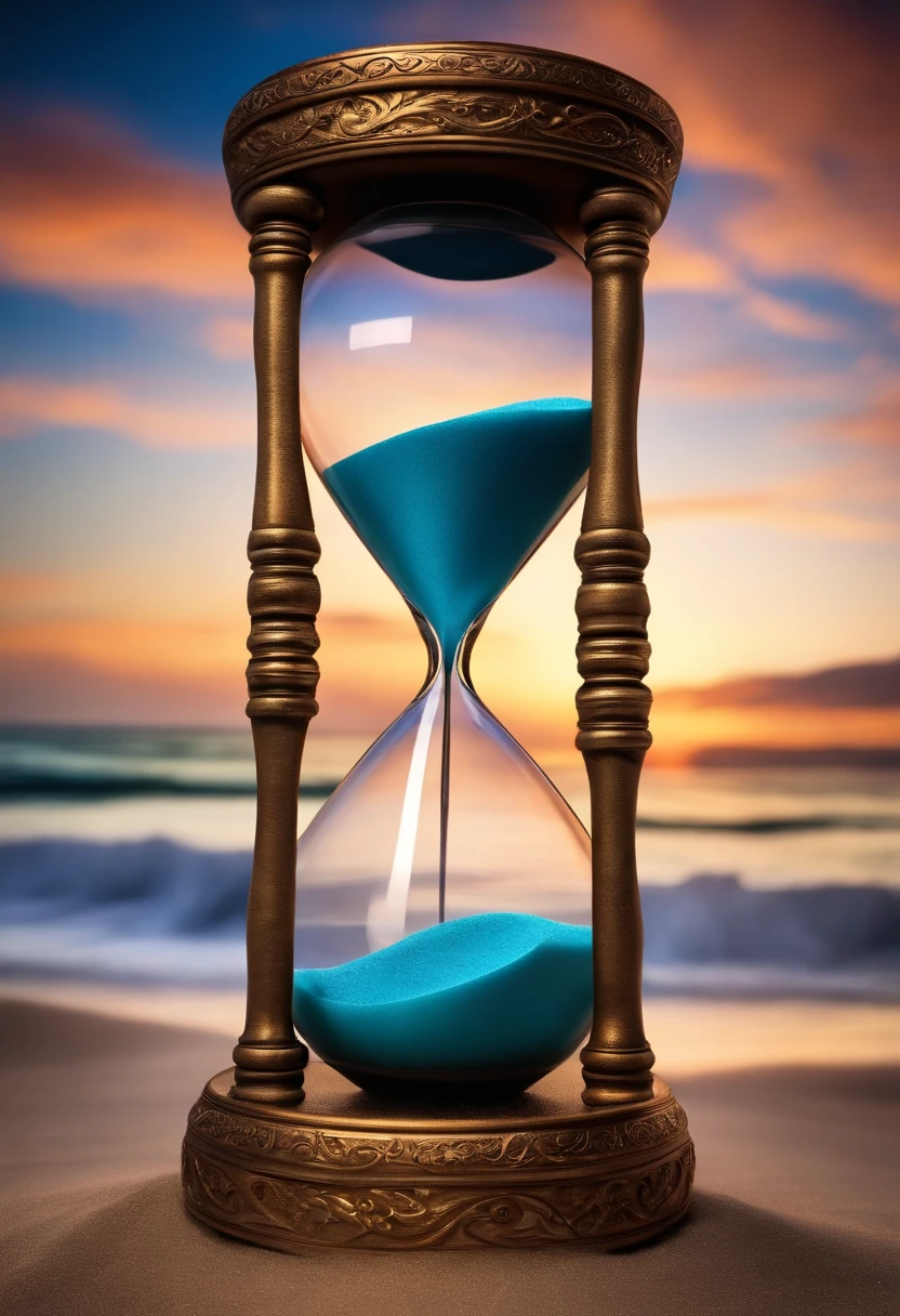 Imagine an hourglass with slowly flowing sand, symbolizing the end of time.