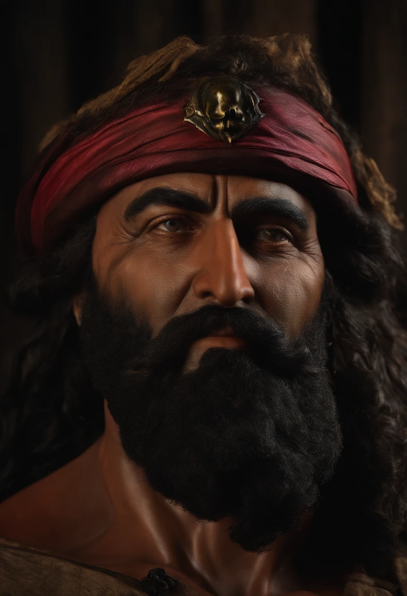 Blackbeard's severed head display