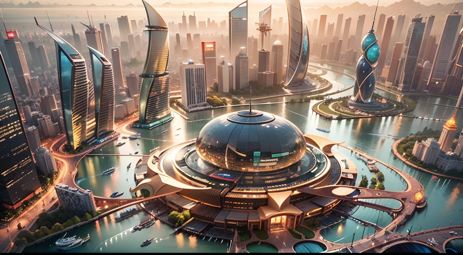 Enter a fascinating vision of the future through captivating futuristic images of the city of Shanghai. The towering giant skyscraper is decorated with gold ornaments and a smooth glass curtain wall,pierce the sky, The vibrant lights of the city that never sleeps. In the midst of a bustling cityscape, An iconic giant high-tech building, Its architectural marvels are enhanced in a futuristic style. The city is full of life,Full of life。,Full of life。,Full of life。,Full of life。,Full of life。,Full of life。,Full of life。,Full of wealth。,Full of luxury。,Full of technology。。, State-of-the-art technology blends seamlessly with traditional Chinese luxury urban structures. This stunning work of art, Use Pixai to bring powerful AI models to life, Show the limitless creativity and possibilities of our imagination. Experience the future of the cityscape at Pixai,Immerse yourself in a visionary world of art