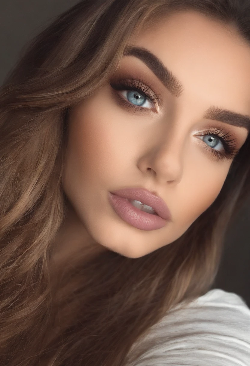 Mujer sin brassier y con bragas blancas, Chica sexy con ojos azules, Retrato Sophie Mudd, Retrato de Corinna Kopf, cabello rubio y ojos grandes, Selfie de una mujer joven, Ojos en el club Violet Myers, ohne Maquillaje, Maquillaje natural, staring directly into camera, Cara con Artgram, dezentes Maquillaje, Impresionante foto de cuerpo completo, en el dormitorio, Fission