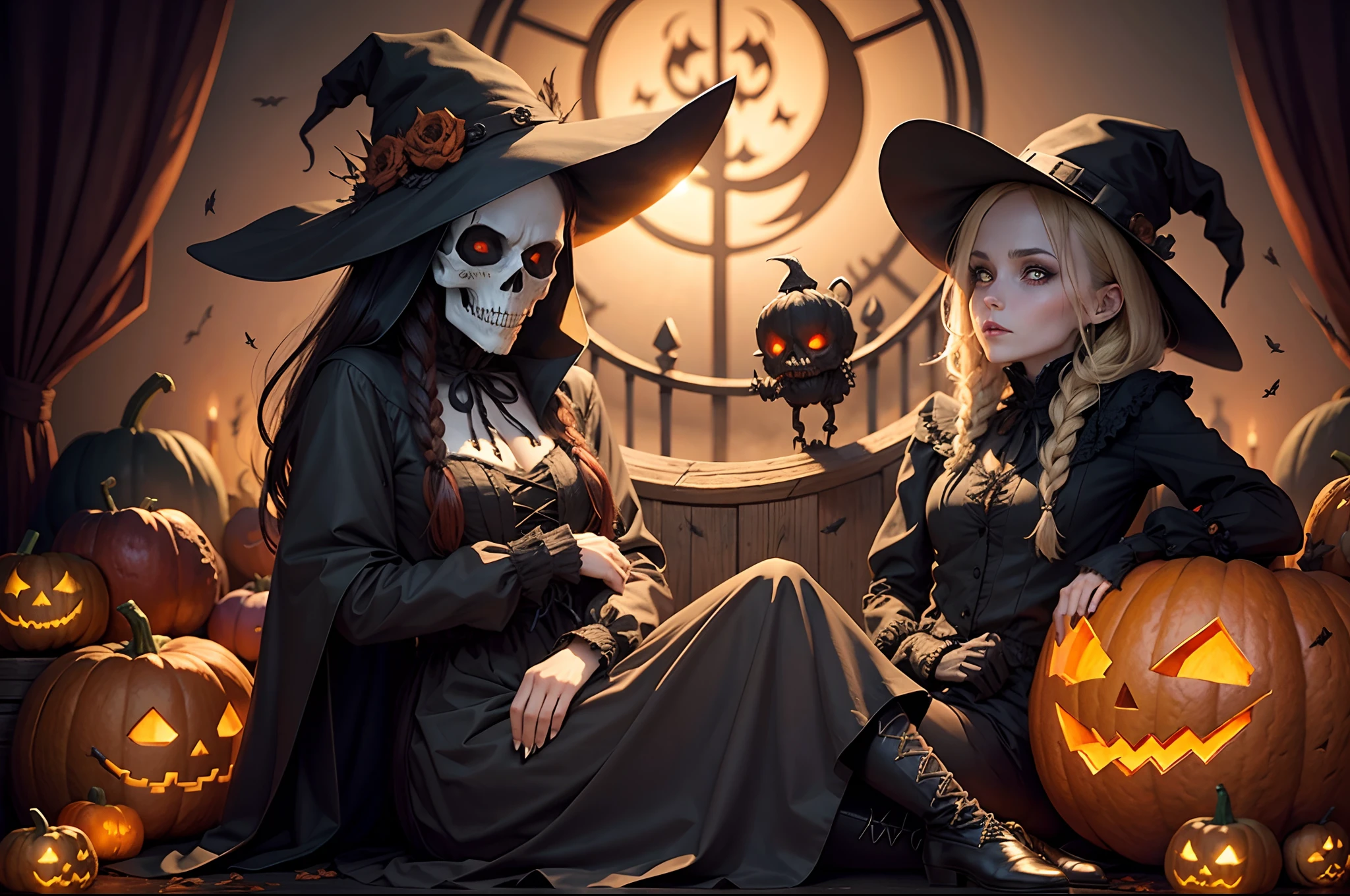 horryfing, Spooky, Frightening, dolls,secret terror, Tentacles, vines, Eyes, uncanny valley effect teeth, fours, critters, Pflanzen, Buildings, pumpkin ghost