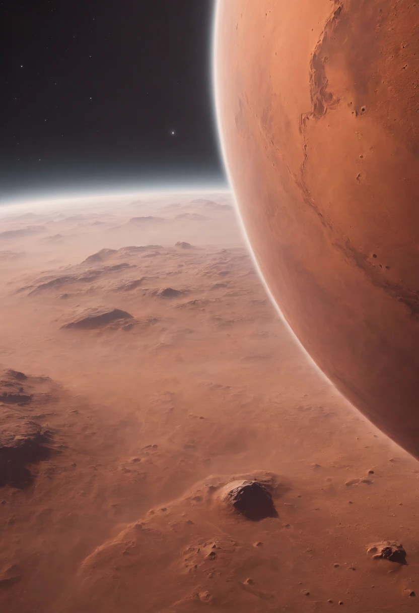 Realistic 4k cinematic planet Mars