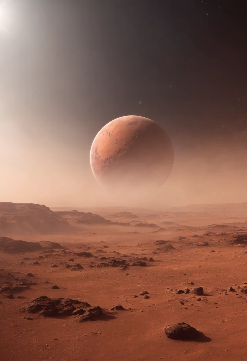 Realistic 4k cinematic planet Mars