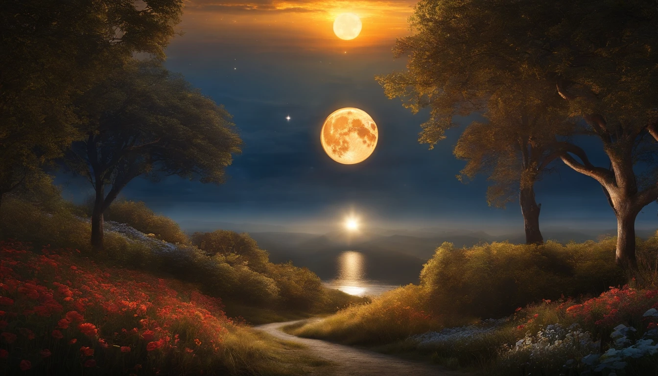 A representation of the sun and moon as luminaries that govern day and night.