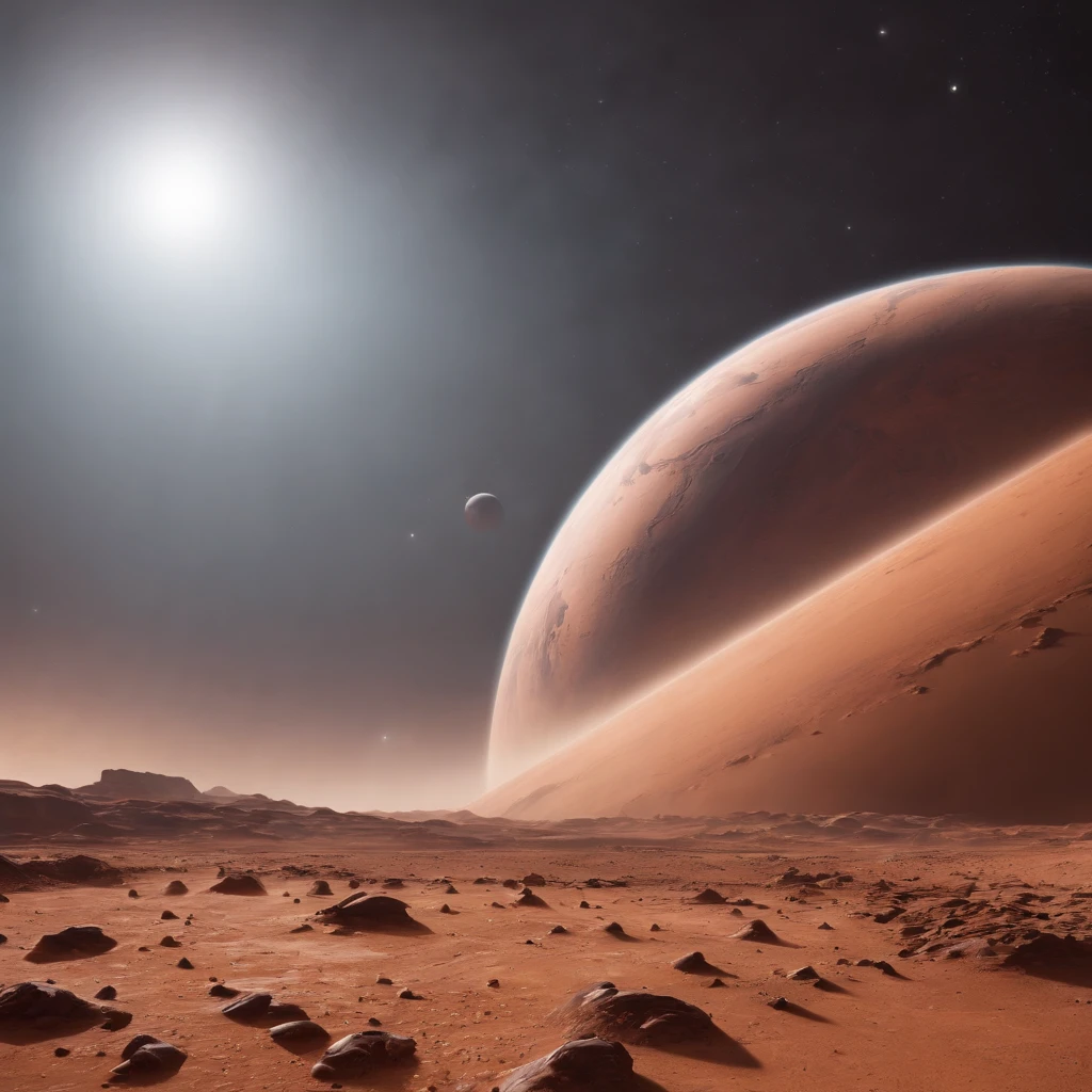Realistic 4k cinematic planet Mars