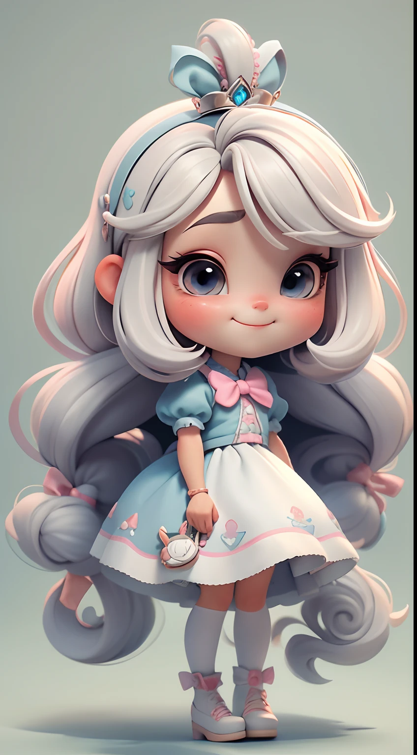 Create an 8K version of Alice's baby loli character.
Boneca Chibi Alice: Deve ficar charmoso e bonito, Preserve the iconic elements of the original character. Alice Chibi deve ter um rosto redondo com grande, olhos brilhantes, long eyelashes and rosy cheeks. Seu cabelo deve ser curto e tons brilhantes de castanho claro ou claro.
vestido bonito: Vestir Alice chibi em um vestido bonito e elegante em tons de vermelho ou branco. O vestido pode ter babados, renda & Detalhes, referring to the theme of Wonderland. Add loops or ribbons, Para dar um toque de delicadeza.
avental & arco: Adicione um avental branco sobre o vestido de Alice Chibi, It is tied at the waist with a thin bow. O avental pode ter pequenos detalhes, como bolsos ou bordados finos.
Meias e sapatos bonitos: Complete o look chibi de Alice com meias listradas azuis e brancas ou detalhes divertidos. standingn, Coloque sapatos de boneca bonitos, com gravatas ou fivelas.
Magic Accessories: Add charming accessories to Alice's chibi, like a bow in the hair or a tiara with Wonderland details. You can also get your hands on beautiful themed accessories.
Certifique-se de adicionar sombras, Texturas e detalhes nos cabelos, Alice Chibi's clothes and accessories, to make it even more charming and charming. Give him a smiling expression and a sweet smile on his face, Capturing the essence of the character in a subtle and charming way.