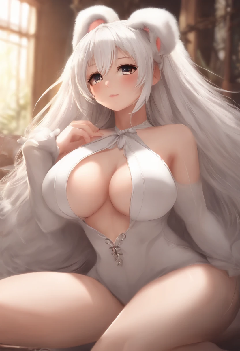 ass, sitting, solo, behind, , panties, butt focus, wide hips, anime girl with long white hair and rabbit ears, rabbit ears girl, solo, seductive anime girl, very beautiful anime rabbit girl, cute anime rabbit, cute anime rabbit, white haired deity, cute anime rabbit, perfect anatomy, tanned skin, big breasts, big thigh, slim body. , Rabbit humanoid,white hair, skin tan ,1girl, hairlong , HDR, Volumetric Lighting, octane rendering, 8k, ultra high definition, female hourglass body, sweaty, sexy positions, different types of sexy dresses, big breasts, big hips, full body image, Big thighs, from below, Big breast, big ass, thicc, perfect fingers, pefeiro body, perfect legs, perfect arms.