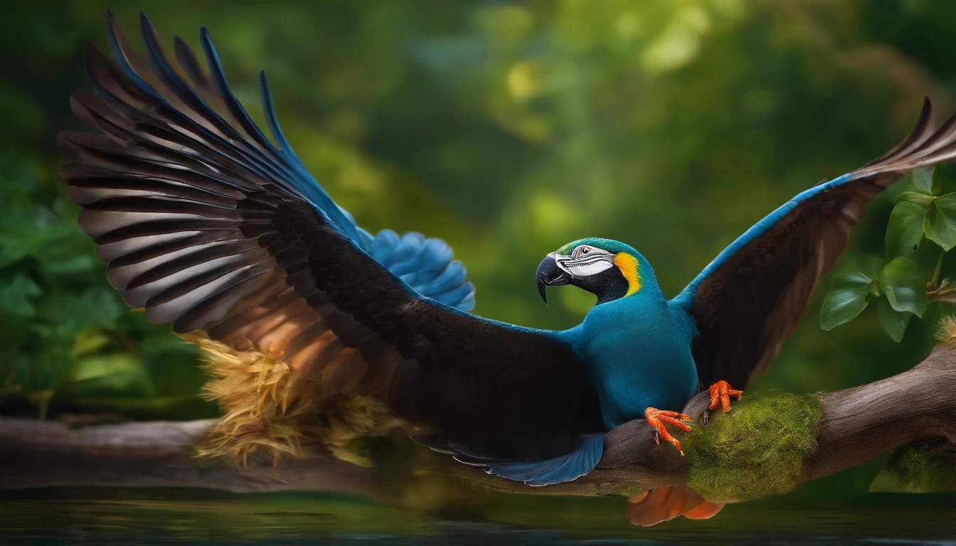 Illustrations of aquatic animals and birds, emphasizing the diversity of life created by God.