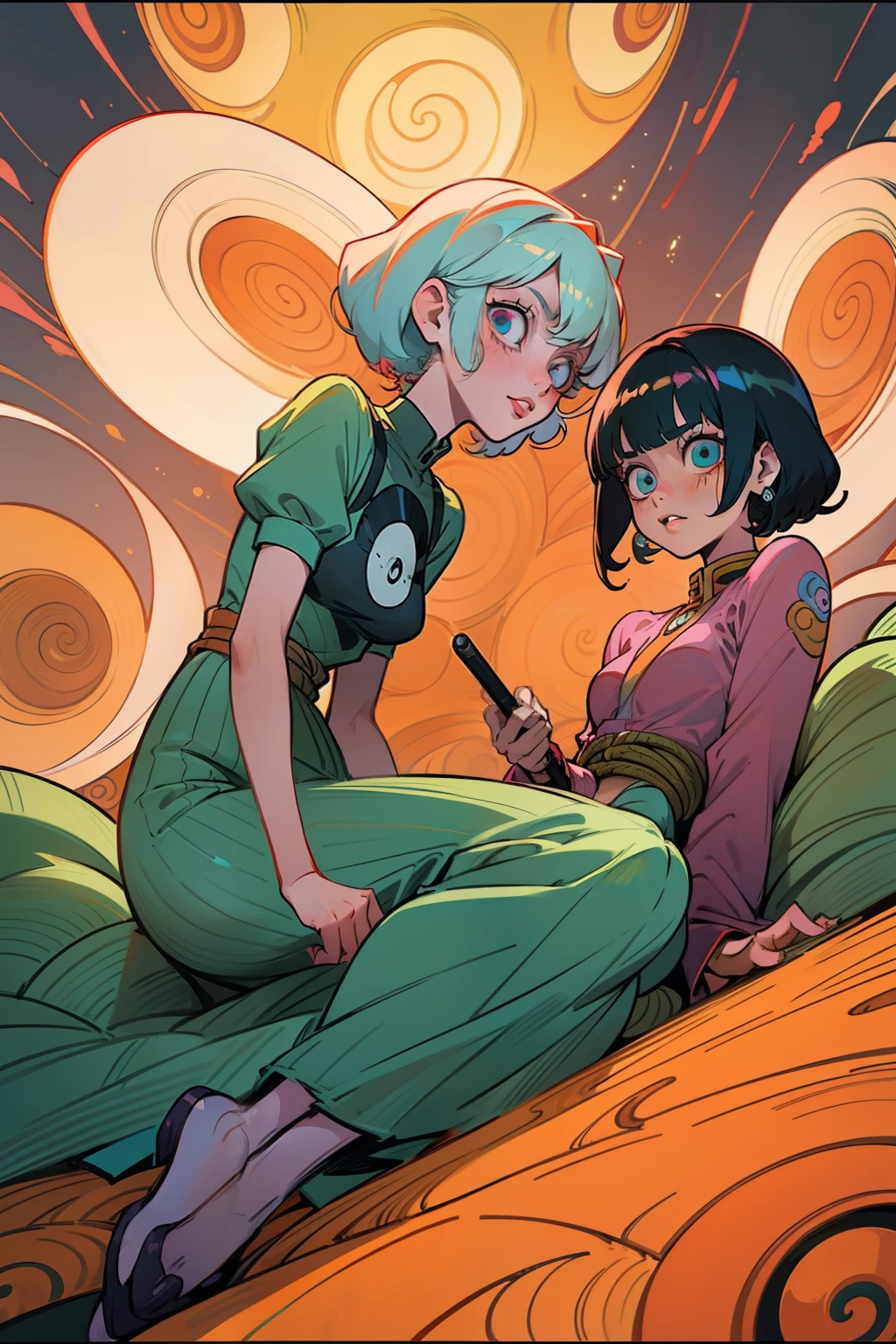 Hinata peituda e rabuda com amigas e pelada