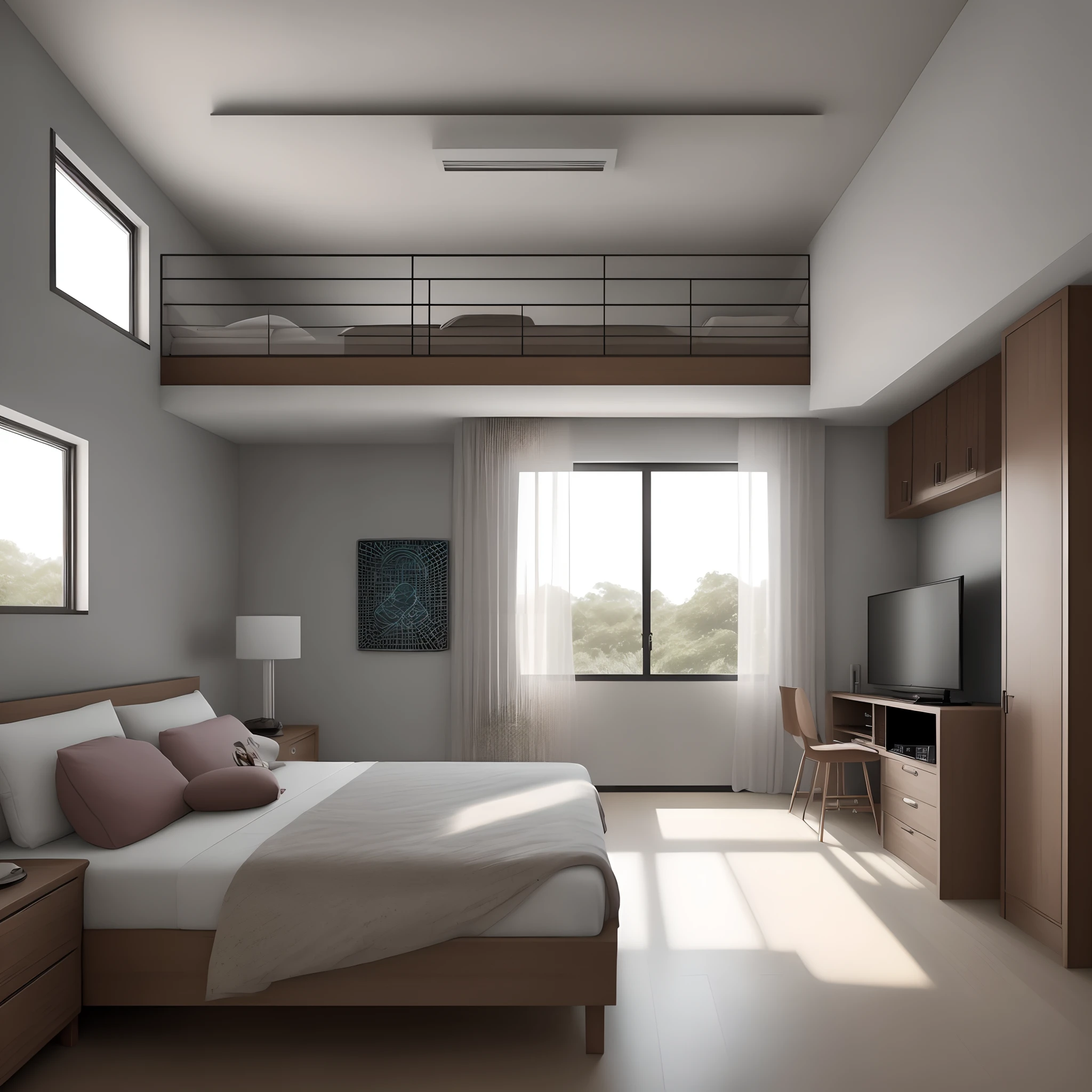 Quarto realista/ high standard/ latest generation/ desing futurista / Brasileiro/