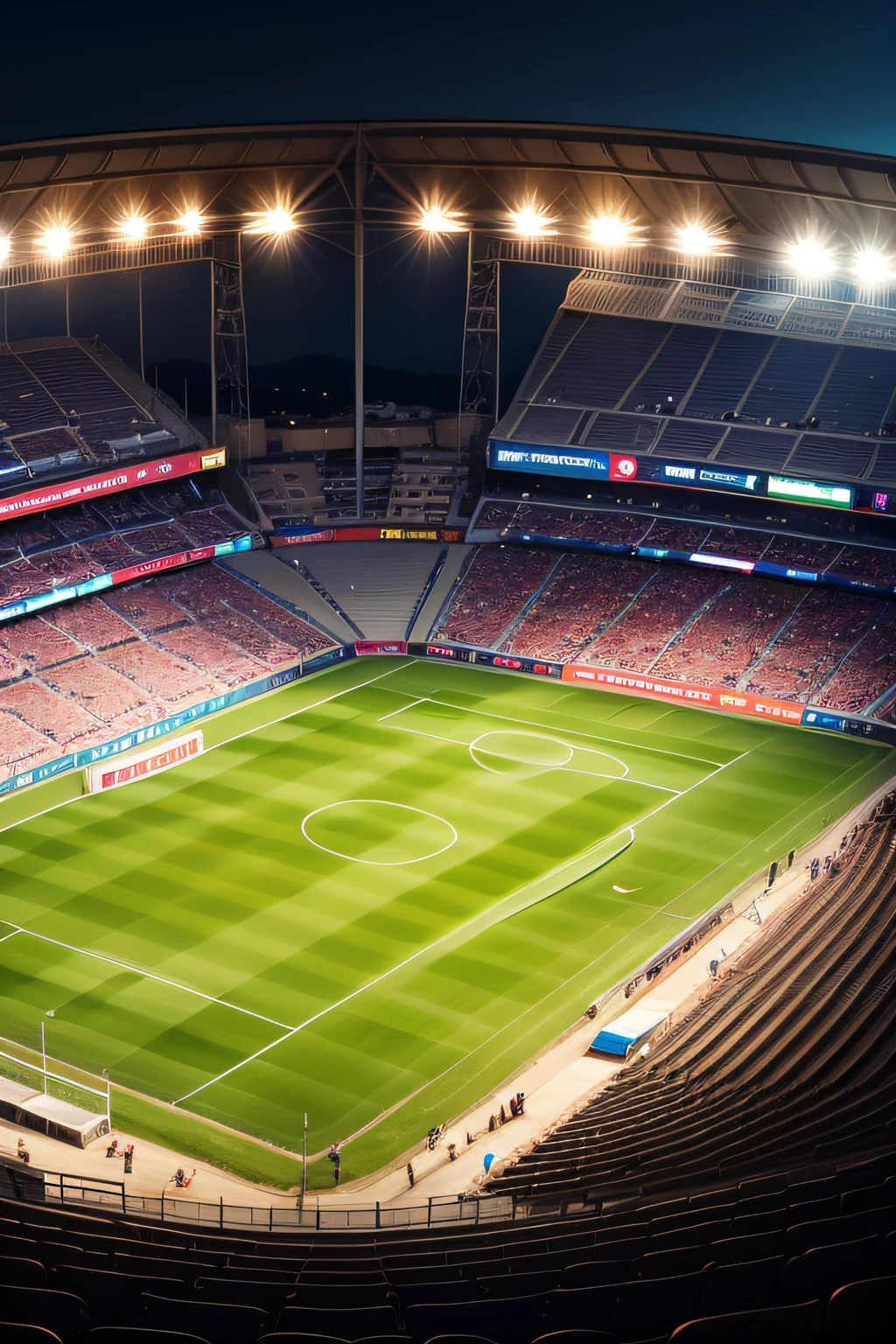 estadio de futebol iluminado