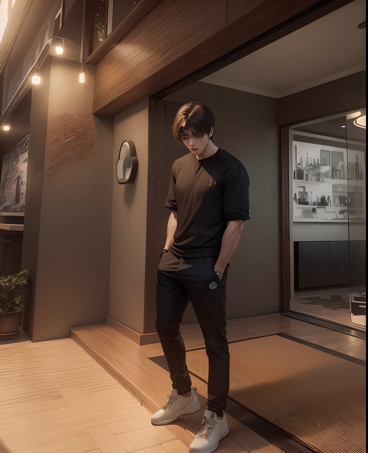Handsome boy ultra realistic, -v 4