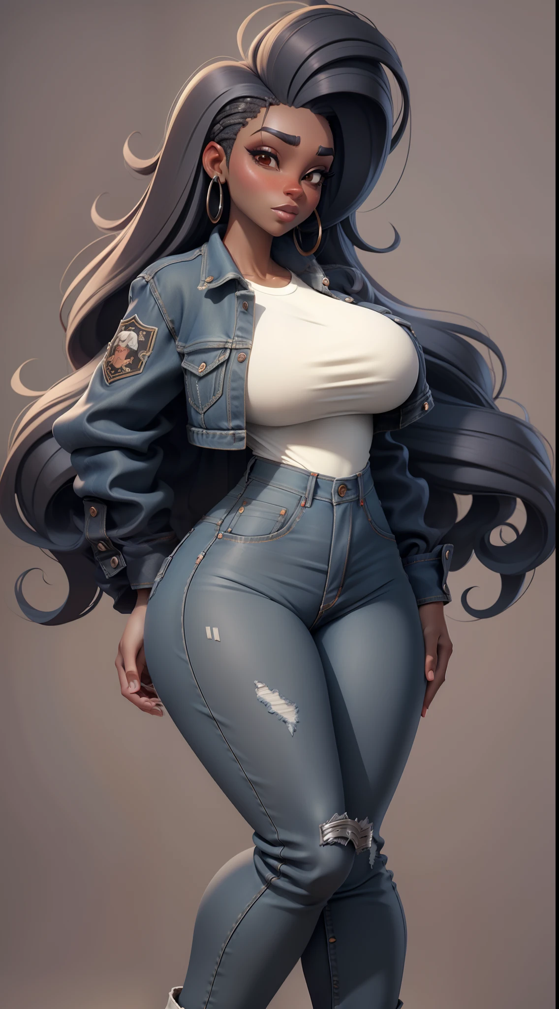 (masterpiece), (portrait), medium breasts (aesthetics), ((1 19 year old girl dark skin, dark skin)), ((long hair)), (best quality, ultra -detailed, photorealistic: 1.39 ), bright and vibrant colors, studio lighting, romantic expression, seductive,