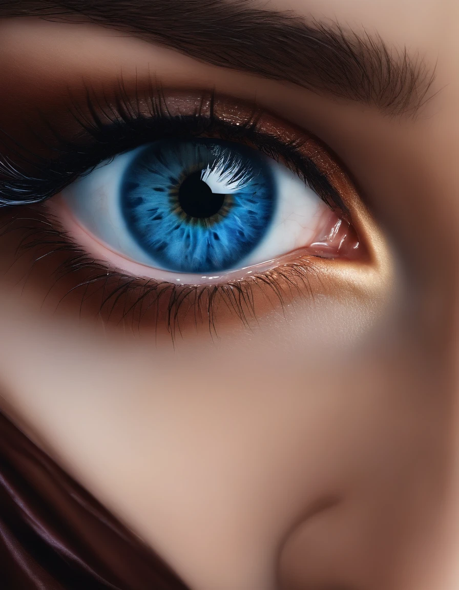 tears from the eyes, close-up, blue eyes