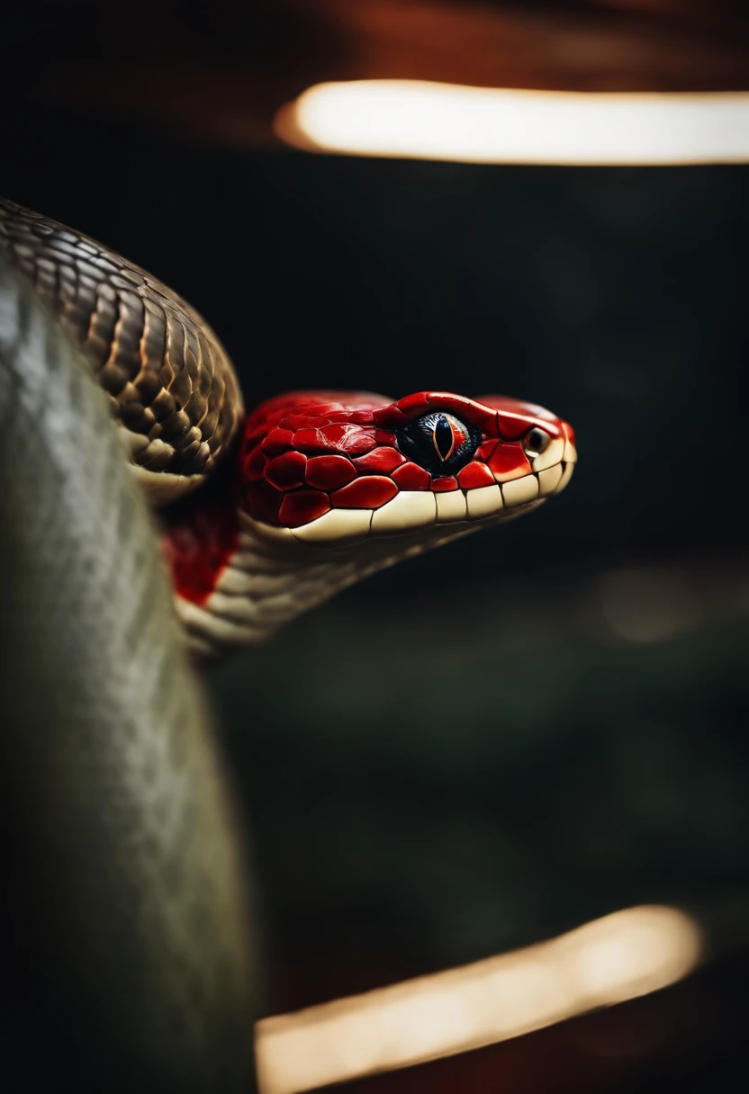 gigantic snake with red eyes