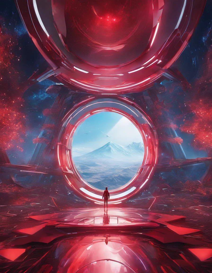 (best quality,4k,8k,highres,masterpiece:1.2),ultra-detailed,(realistic,photorealistic,photo-realistic:1.37), red arrow, blue space, shining trail, hope, melancholy, surrealism, vibrant colors, dreamlike atmosphere, cosmic energy, infinite depth, dramatic lighting, ethereal landscapes, futuristic, motion blur, captivating composition, majestic movement, celestial beauty, fantasy, magical scenery, otherworldly escapism